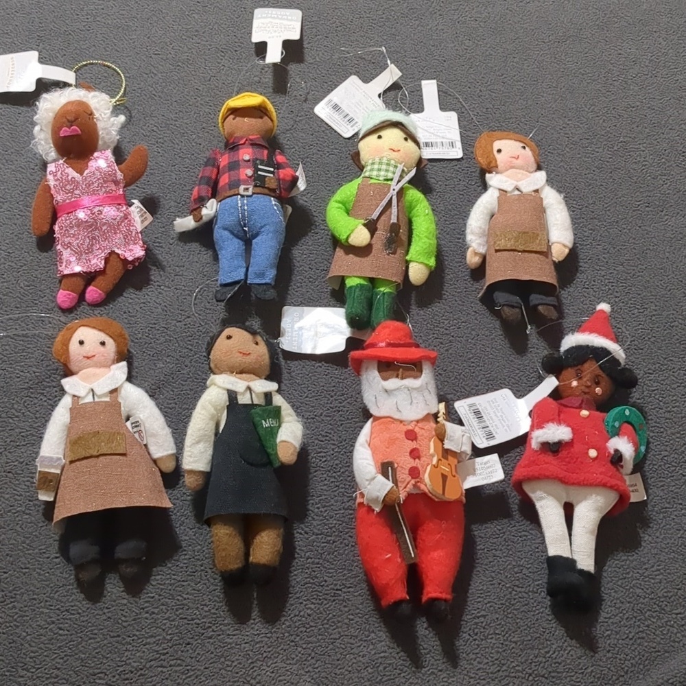 Lot of 8 Wondershop TARGET Felt Figurine ornaments NWT